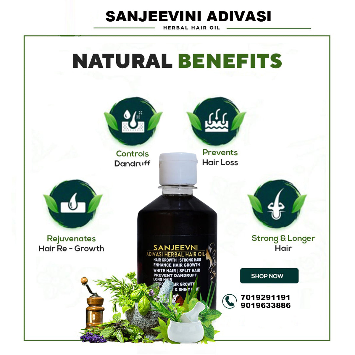 ADIVASI SANJEEVINI HERBAL HAIR OIL